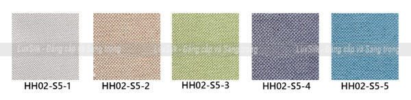 bảng màu rèm vải hồng hạnh mã HH02-S5