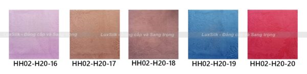 bảng màu rèm vải hồng hạnh mã hh02-h20