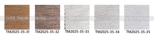 bảng màu rèm vải thượng mỹ mã tm2025-35