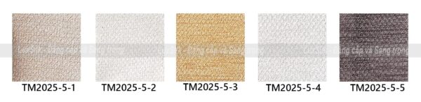 bảng màu rèm vải thượng mỹ mã tm2025-5